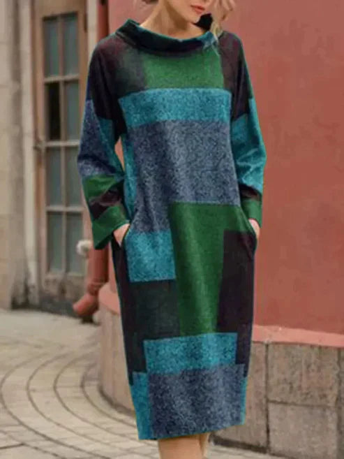 Noemi - Løs Kjole med Vintage-Look