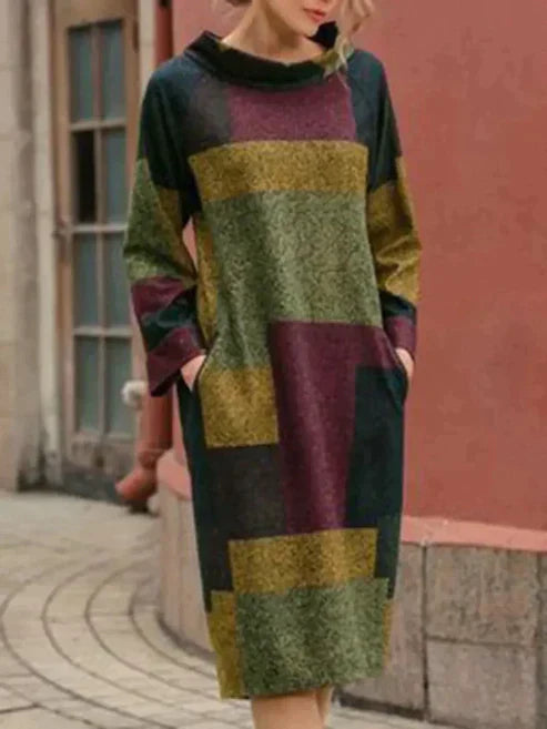 Noemi - Løs Kjole med Vintage-Look