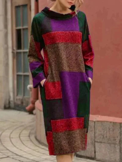 Noemi - Løs Kjole med Vintage-Look