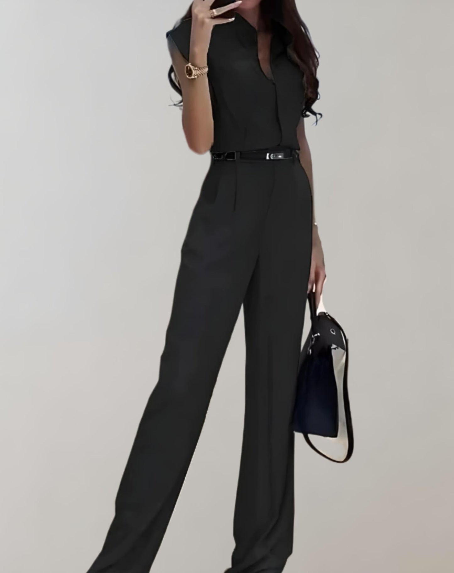 Nayeli - Ærmeløs Jumpsuit med Bælte