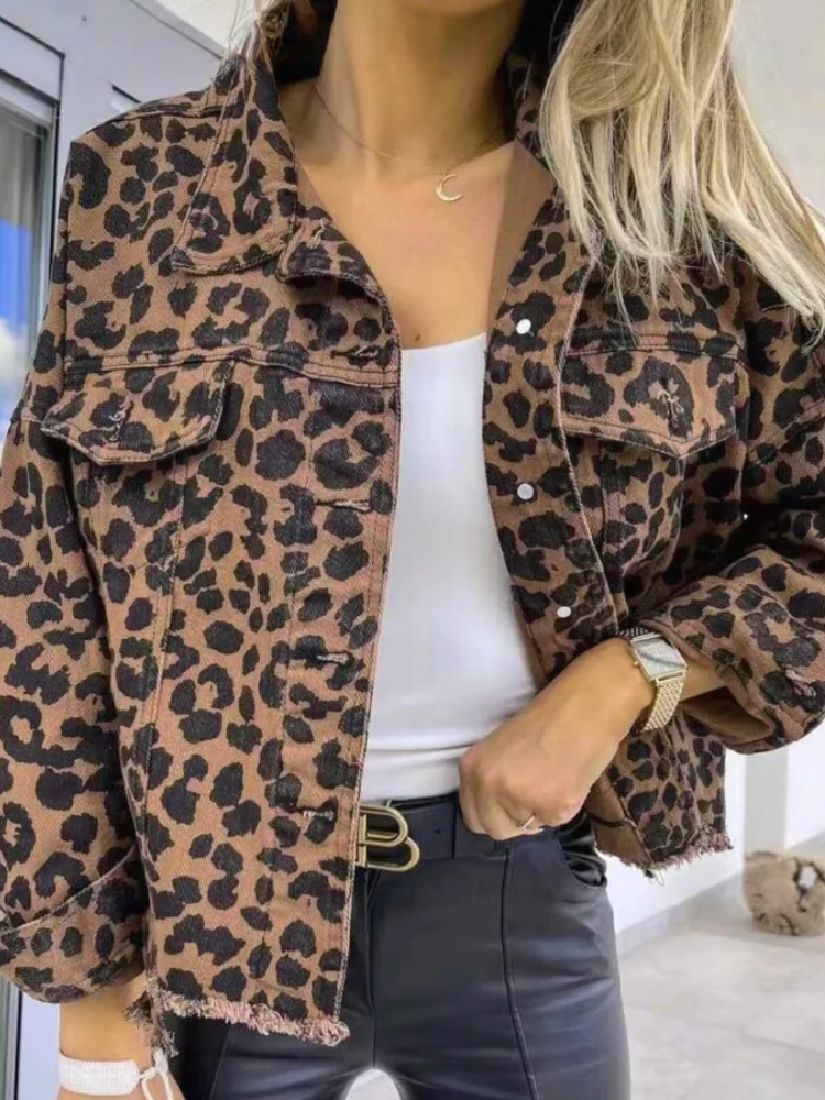 Sanja - Stilfuld Tigerprint Jakke til Kvinder