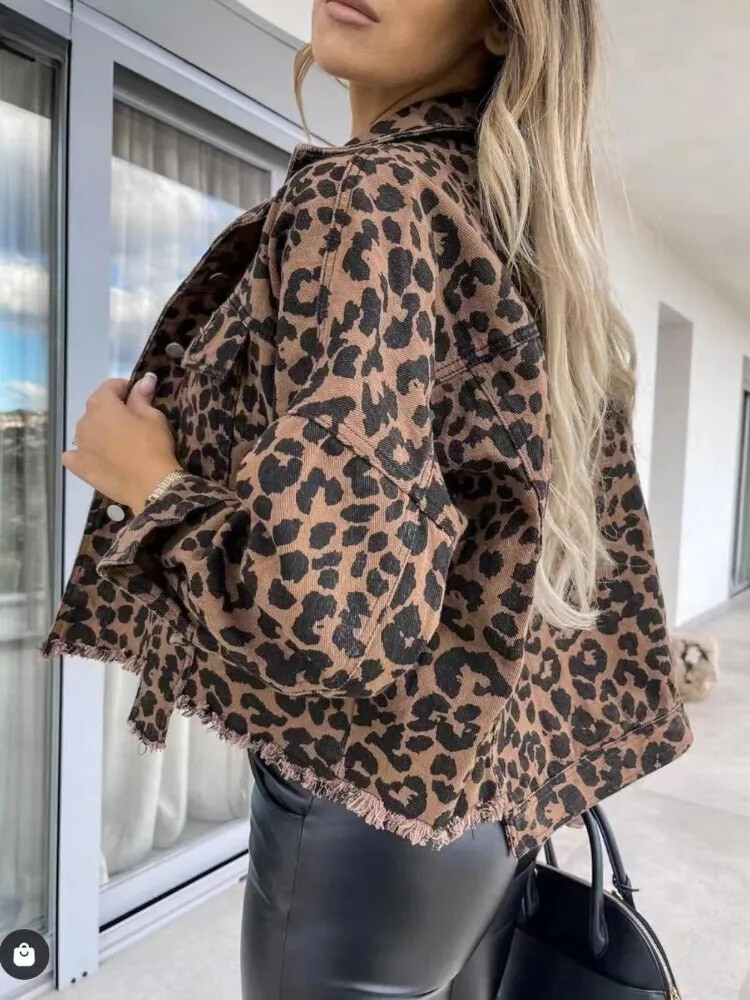 Sanja - Stilfuld Tigerprint Jakke til Kvinder