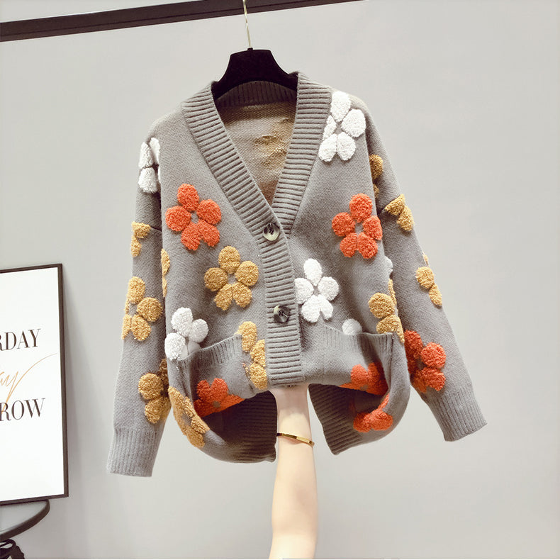 Linea - Blomstret Cardigan