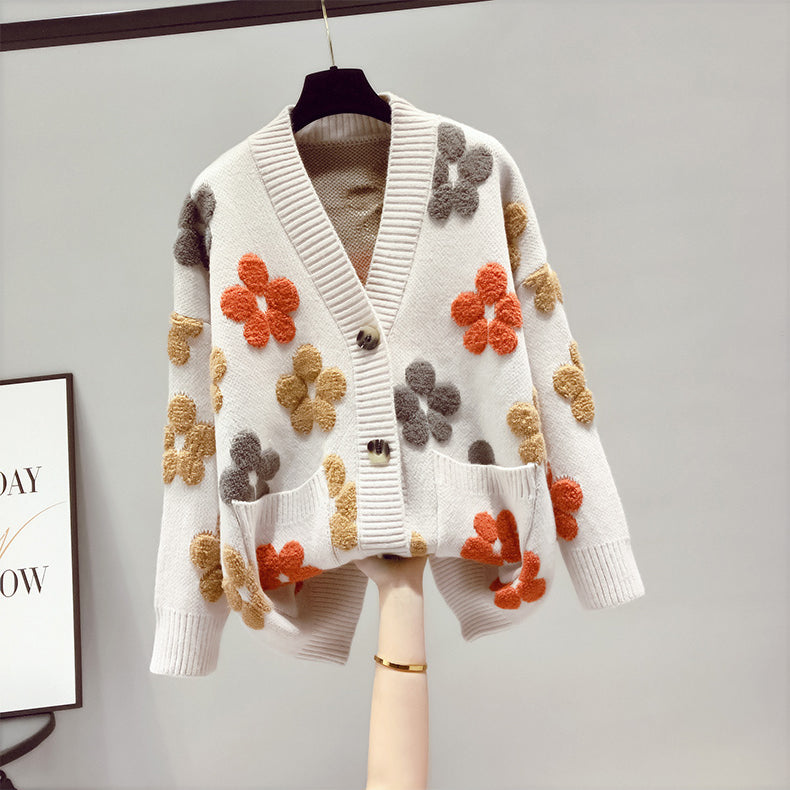 Linea - Blomstret Cardigan