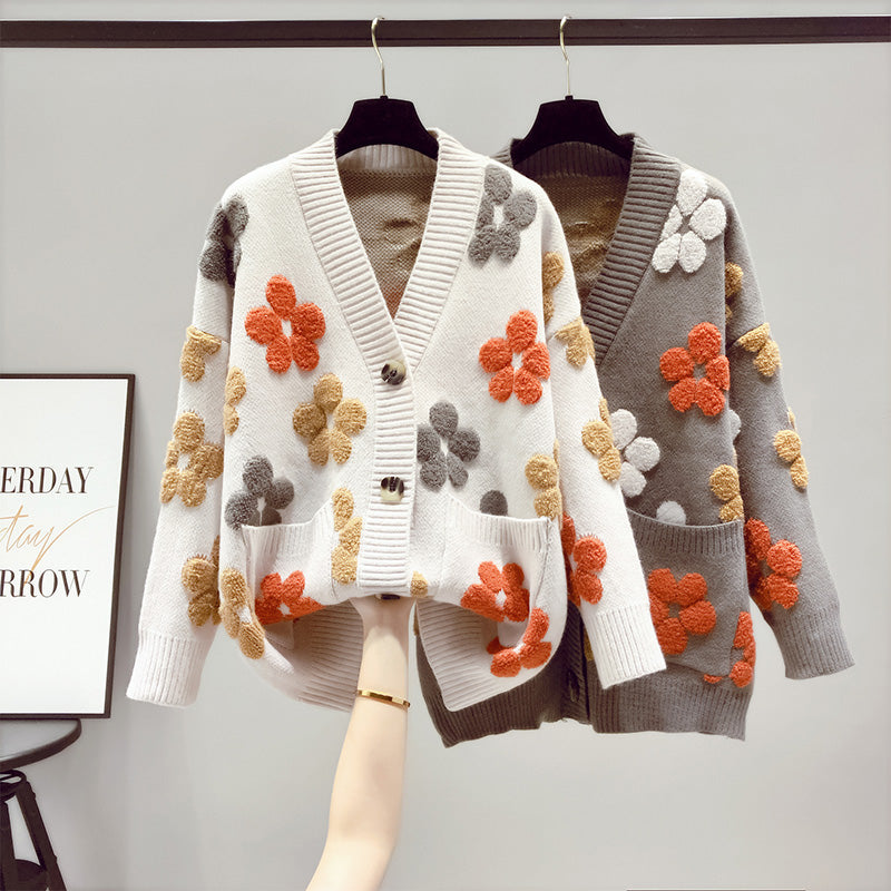 Linea - Blomstret Cardigan