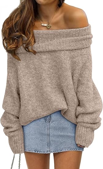 Kadence - Trendy Off-Shoulder Sweater til Kvinder