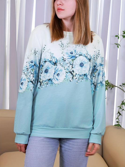 Bernadette - Sweater med blomsterprint til kvinder