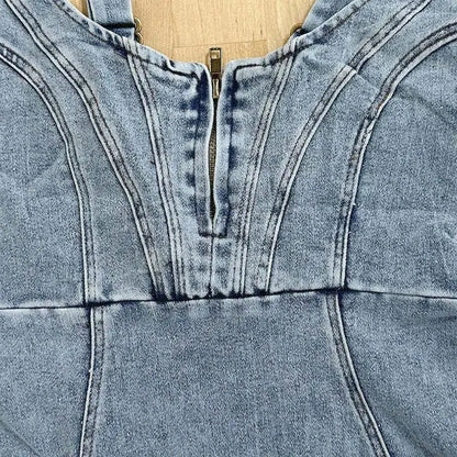 Jasha | Justerbar Stropløs Denim Kjole