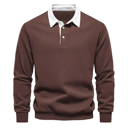 Asher - Sweatshirt med Polohals