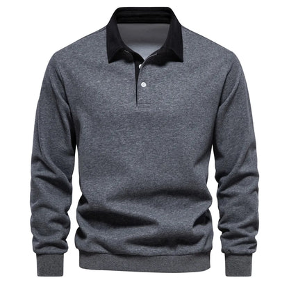 Asher - Sweatshirt med Polohals