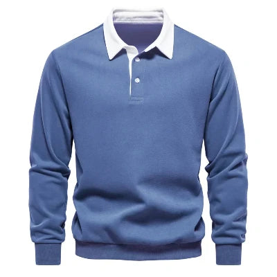 Asher - Sweatshirt med Polohals