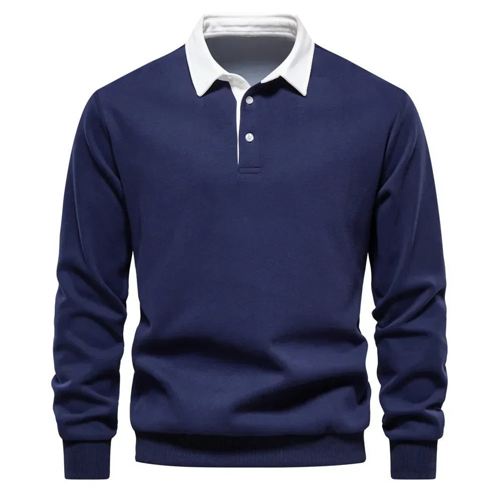 Asher - Sweatshirt med Polohals