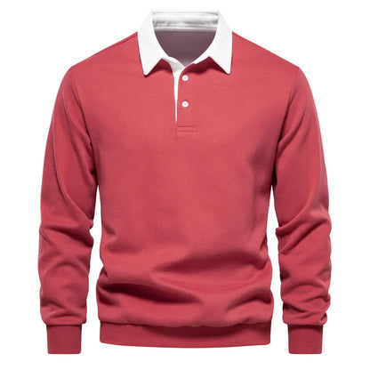 Asher - Sweatshirt med Polohals