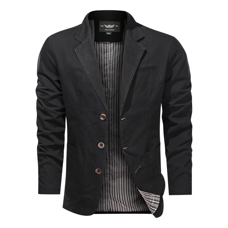 Lander - Ensfarvet Blazer