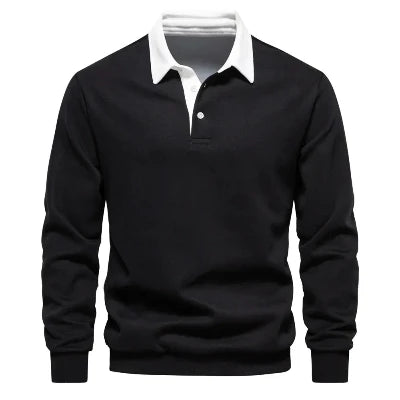 Asher - Sweatshirt med Polohals