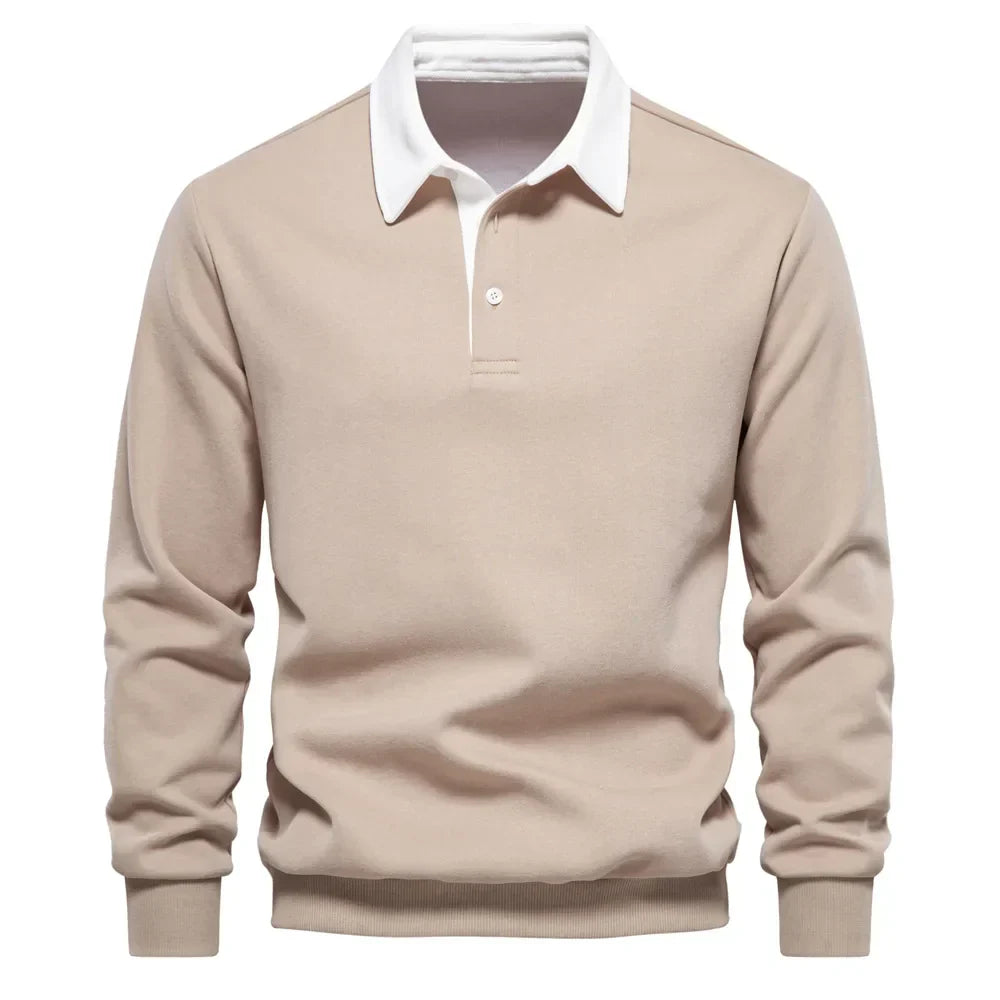 Asher - Sweatshirt med Polohals