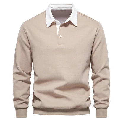 Asher - Sweatshirt med Polohals