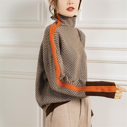 Zariah - Zig-Zack pullover-sweater