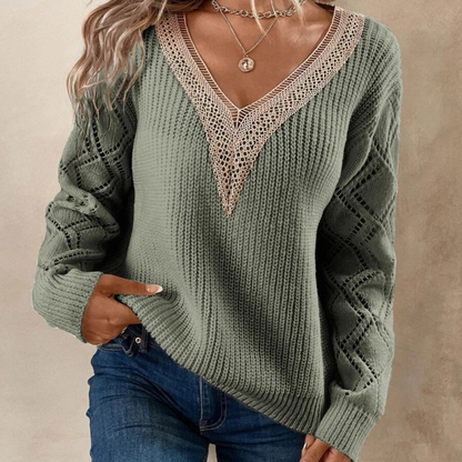 Jade - Varm strikket sweater